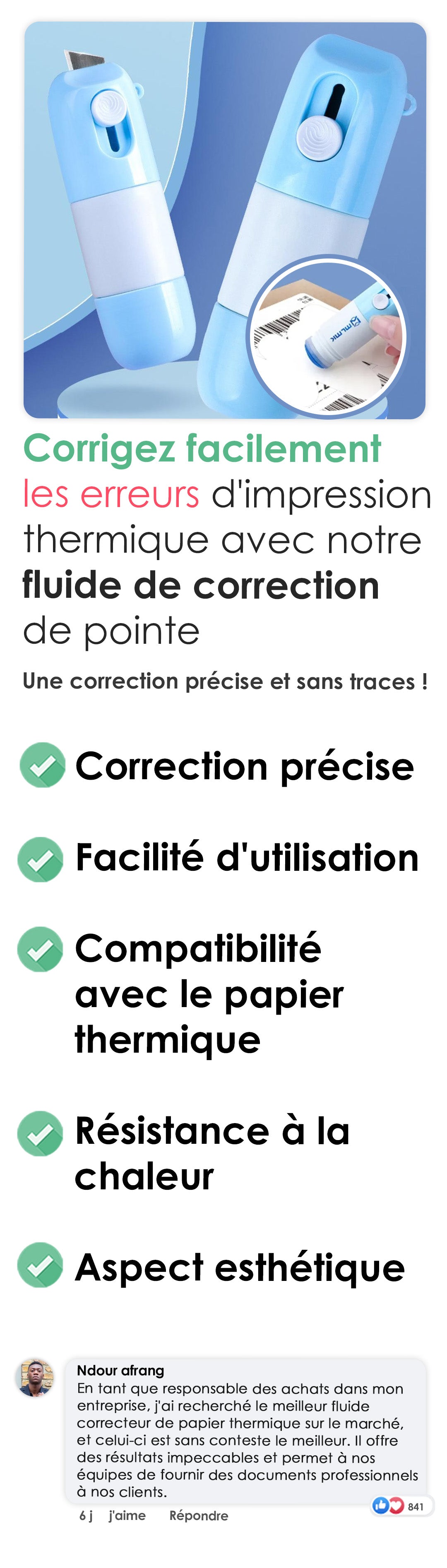 Fluide correcteur de papier